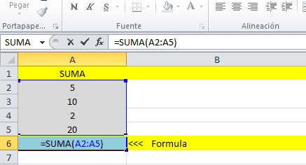 Formula suma